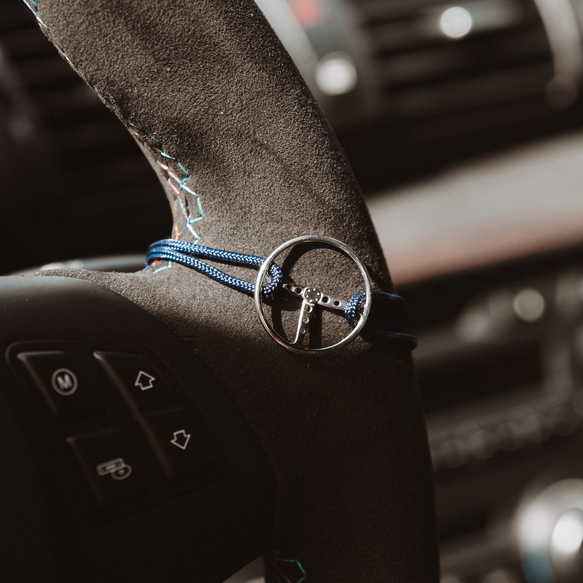 Classic Steering Wheel Bracelet on Leather Steering wheel.