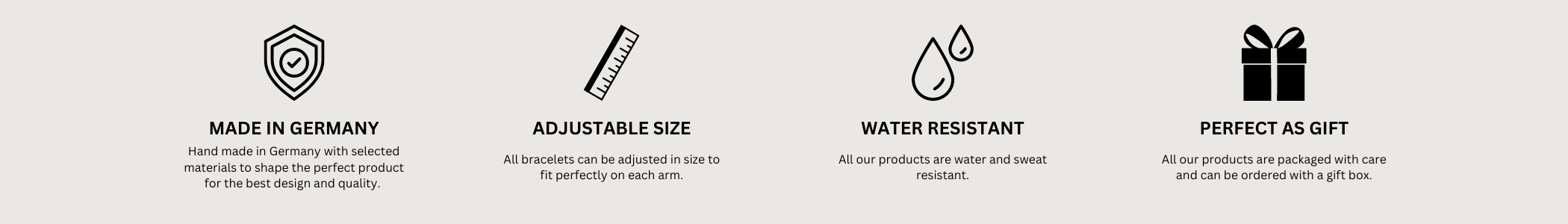 Product Facts: Made in Germany, Adjustable Size, Water Resistant & Perfect as Gift.